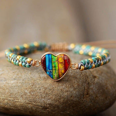 Spread The Joy Jasper Braided Bracelet-Your Soul Place